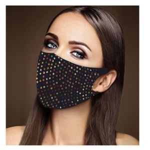 🔴3 for $12🔴Color Show• Glam Multi Color Studded Face Mask